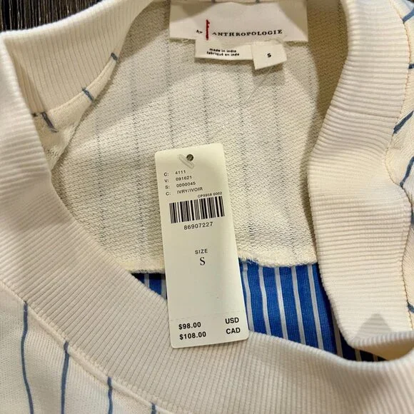 NWT Anthropologie French Terry Twofer Sweatshirt - Picture 6 of 6